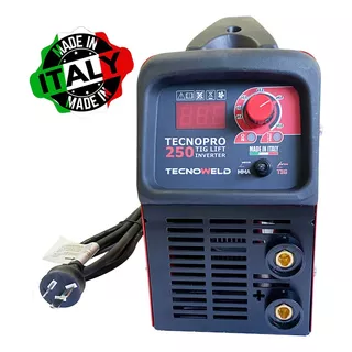 Soldadora Inverter Tecnoweld Pro 250 220 A Tig Lift Italiana Color Rojo