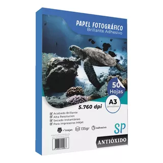 Papel Fotográfico Adhesivo Glossy 135gr A3 X 50 Hojas