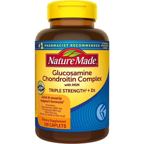 Glucosamina Condroitina Msm 1500 Mg Con Vitamina D Tabletas Sabor Sin Sabor