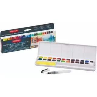 Acuarelas Derwent Inktense Set X 24 Colores + Pincel En Caja