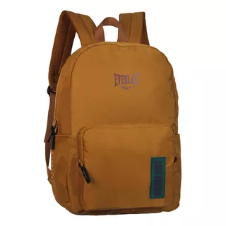 Mochila Unisex Urbana Nylon Everlast Color 17 Pulgadas 27682 Color Dorado Oscuro Diseño De La Tela Liso