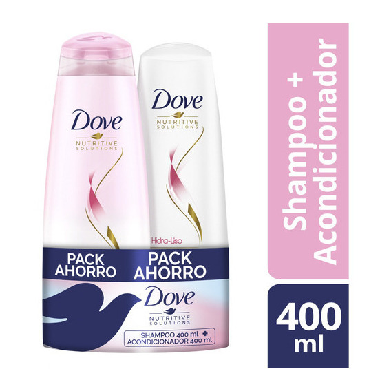  Dove Shampoo Y Acondicionador Hidraliso Mix 2x400ml