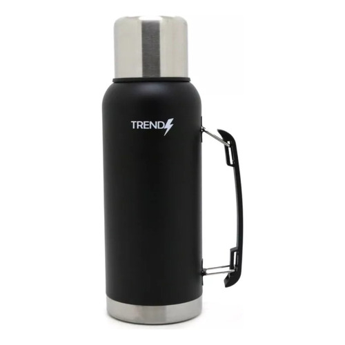 Termo Mate Acero Trendy 1l Agua Caliente Inoxidable Termico Color Negro