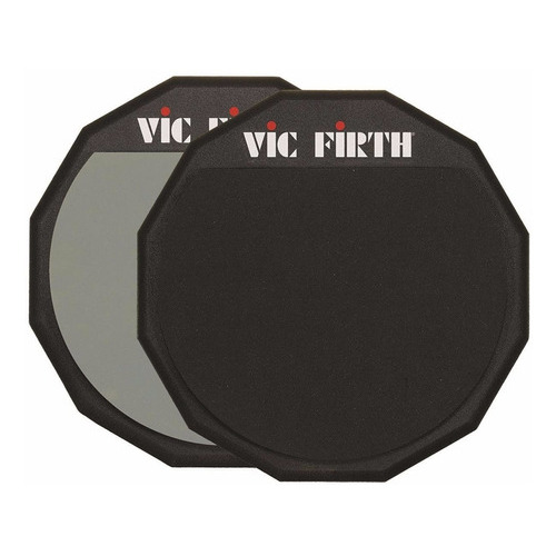 Vic Firth Pad12d Practicador Batería 12 Pulgadas Doble Cara Color Negro