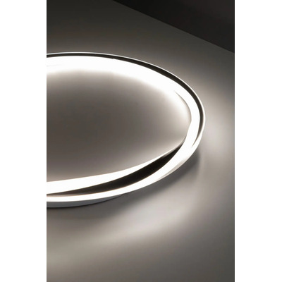 Plafon Led Tundra L Negro Redondo 50cm Diseño Moderno Cie Negro