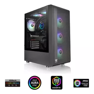 Gabinete Gamer Thermaltake S200 Tg Argb Black 3x120mm Rgb F