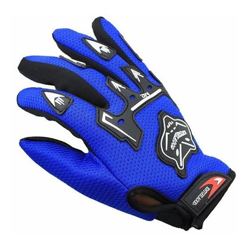 Guantes Motoboy Sport Kntghlaood de malla azul, talla única