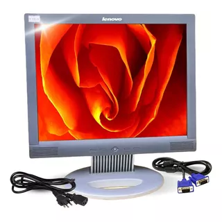 Monitor Lenovo 15 Polegadas D153a Vga Lcd Quadrado Com Cabos