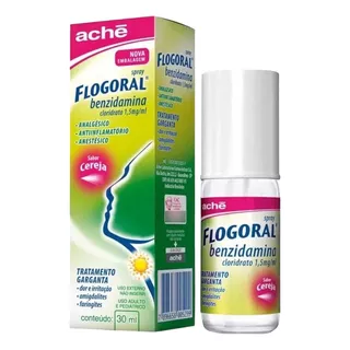 Flogoral Spray - 30ml - Sabor Cereja - Ação Antisséptica