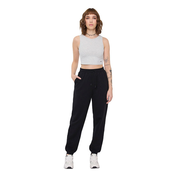 Jogger Buzo Mujer Básico Negro Corona