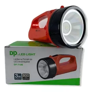 Lanterna Led Recarregável Dp-led Light Dp-710b Luz Branco Brilhante