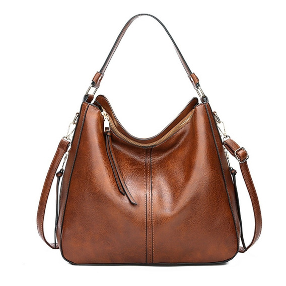 Bolso Cartera Estilo Hobo En Cuero Pu Gran Capacidad Vintage