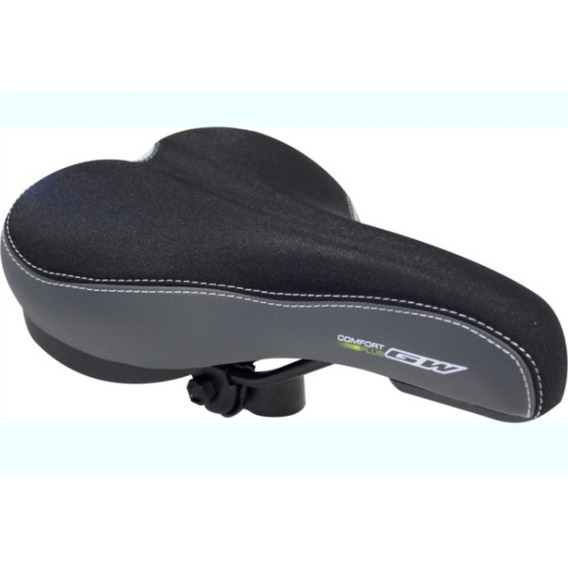 Silla De Bicicleta En Gel Confort Plus Gw Ancho 170 Mm Color Gris Con Negro Largo 260 Mm