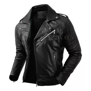 Campera Hombre Eco Cuero Modelo Exclusivo Rockstar Entallada