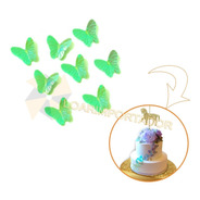 Mariposas Tornasolada Decoración Tortas Cupcake Plastica X50