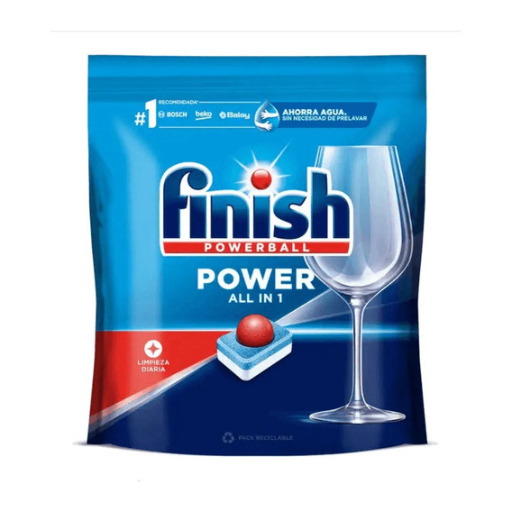 Finish Powerball Detergente Lavavajillas Doypack 80 Tabletas