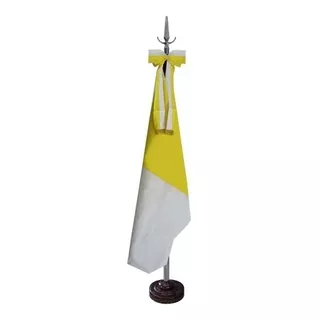Bandera De Ceremonia Papal Con Moño Reglamentario