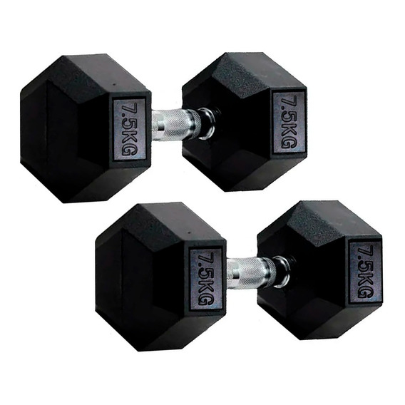 Set Mancuernas Hexagonales 2 X 7kg Gadnic Fit Engomadas