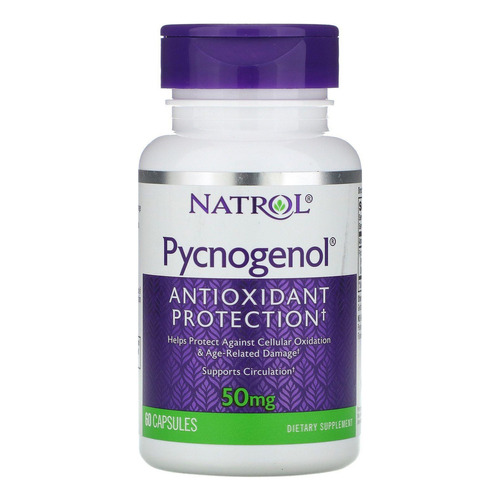 Natrol Extracto De Corteza De Pino Pycnogenol Antioxidant protection - 60 Cápsulas Sabor Sin sabor