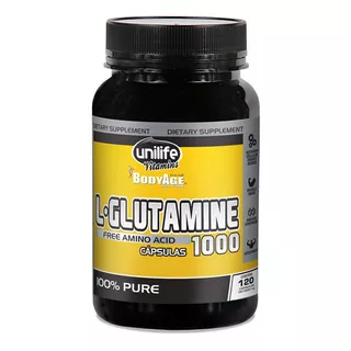 L-glutamina 100% Pura 120 Cáps Unilife Vitamins Sabor