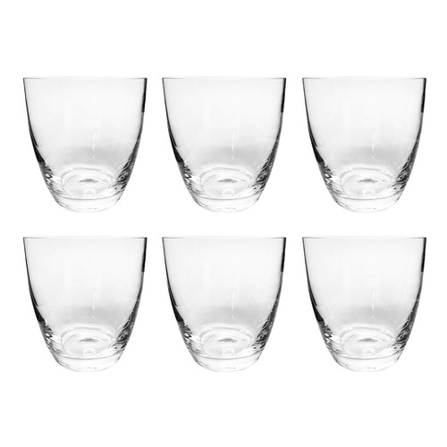 Vasos Para Agua Whisky De Cristal Bohemia Elisabeth 300cc X6 Color Transparente
