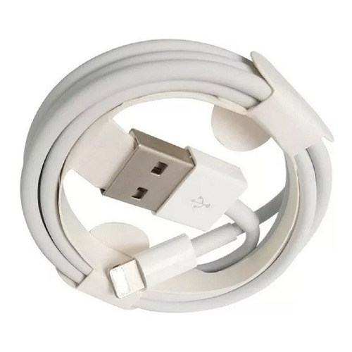 Cable 1m Cargador Para iPhone - 5 5s 5c 6 6s 7 8 X Xr 11 Color Blanco