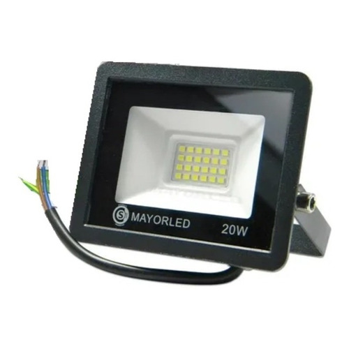 Reflector LED Mayorled Reflector LED 20W con luz blanco frío y carcasa negro 220V