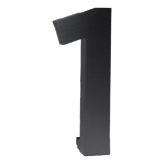 Números Residenciales 3d Acero Inox 40cm Color Negro