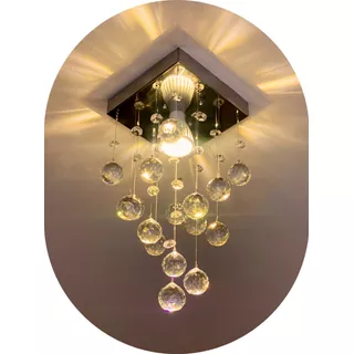 Lustre Cristal Acrílico Quarto Apartamento Vai Montado