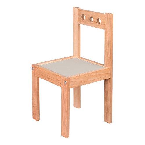 Silla De Madera Barnizada Para Niñas Y Niños Pequeños Color de la estructura de la silla Gris claro