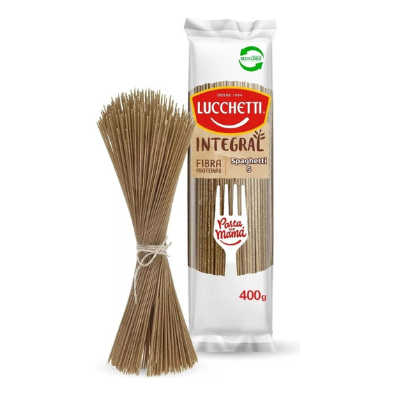 Pasta Spaghetti N°5 Lucchetti Integral 400 G