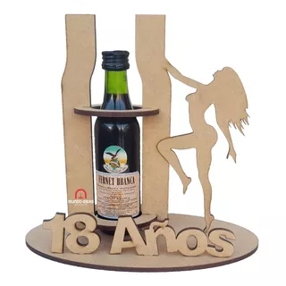 Souvenirs 18 Años Hombre Botellita Fernet  Y Mujer Bailando