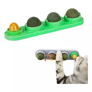 Juguete Interactivo Para Gato Catnip Giratorio Pared X4