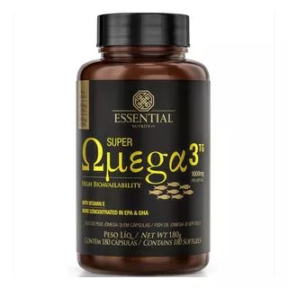 Super Omega 3 Tg  Essential Nutrition 180 Cápsulas