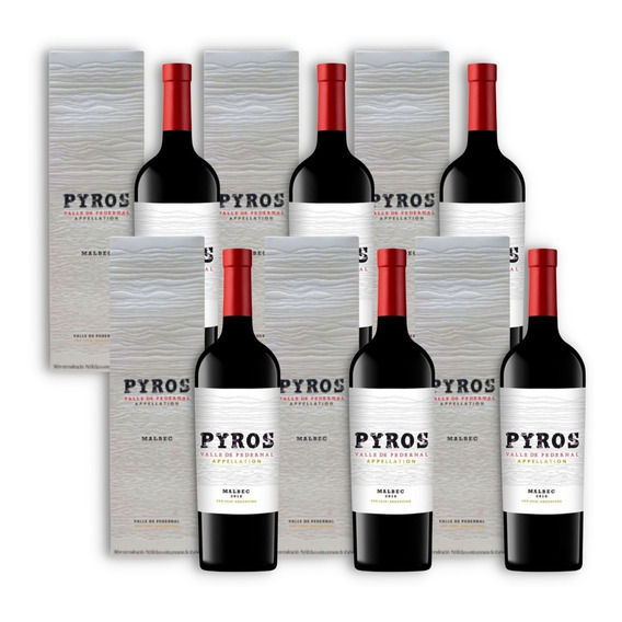 Vino Pyros Apellation Malbec Caja X6u 750ml C/estuche