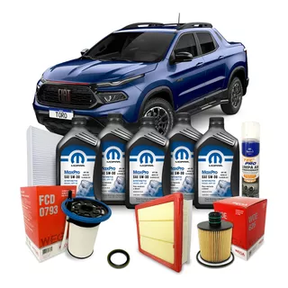 Kit Revisão Filtro E Óleo Original 5w30 Fiat Toro 2.0 Diesel