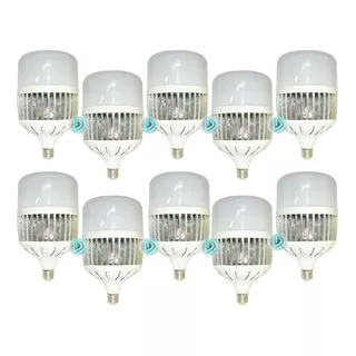 10x Lampada Led Bulbo 200w E27 Bivolt 6500k Branco Frio