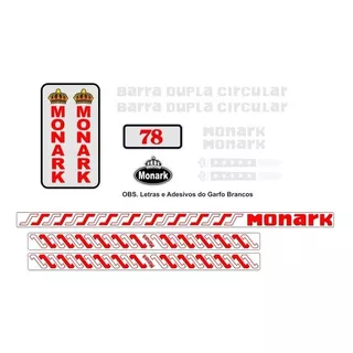 Adesivos Para Bicicleta Monark Barra Dupla Circular 78 Premi