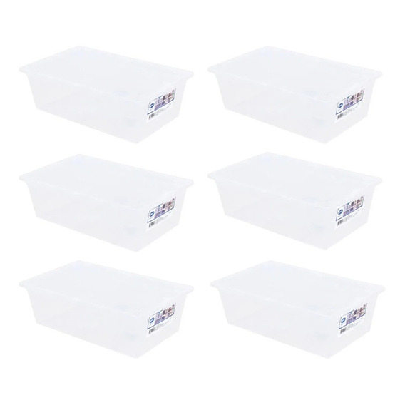 Pack 6 Cajas Organizadora 6 Litros 34x21x11cm Mybox | Wenco®