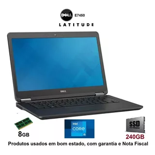 Notebook Dell I5 Quinta Geração 8gb /ssd / Com Garantia.