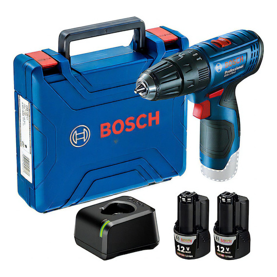Taladro Atornillador Percutor Bosch Gsb120 1500rpm 12v 2bat+ Color Azul