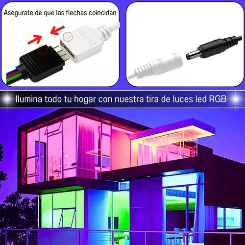 Tira flexible auto adhesiva de leds RGB