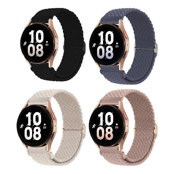 4 Correas De 20 Mm Para Samsung Galaxy Watch 6 5 Pro 4 Gear