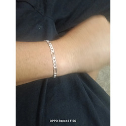 Foto de cliente: Pulsera Esclava Fígaro 3x1 6mm Plata .925 17.5cm