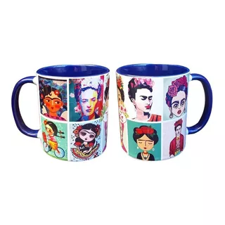 Caneca Azul Personalizada Frida Kahlo