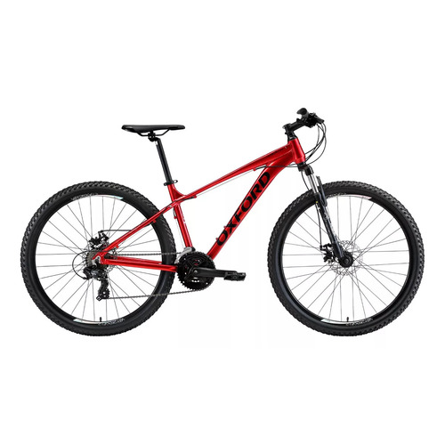 Mountain bike Oxford Nova Merak 1  2021 R27.5 M 21v frenos de disco mecánico cambios Shimano Tourney 3v y Shimano Tourney 7V color rojo