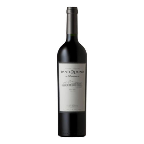 Vino Malbec Dante Reserva bodega D. Robino 750 ml en estuche de no tiene estuche