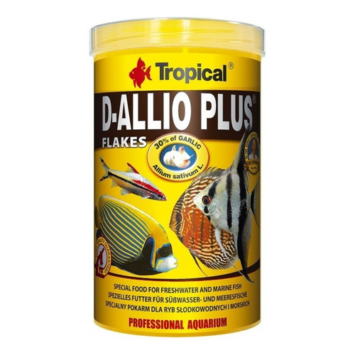 Alimento Tropical D-allio Plus Flakes Con Ajo Peces 200grs 