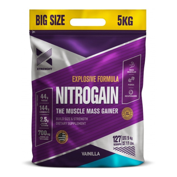 Nitrogain Bolsa 5kg Ganador De Peso Xtrenght + Oxido Nítrico