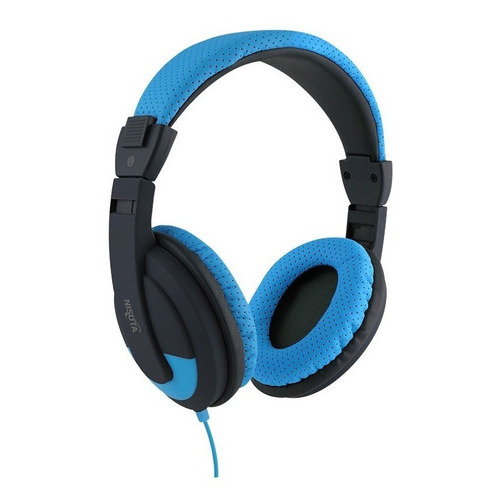 Auricular Vincha Nisuta Con Microfono Para Celular, Ps4, Xbox, Y Pc Plug3.5 Nsau16 4 Colores Color Azul